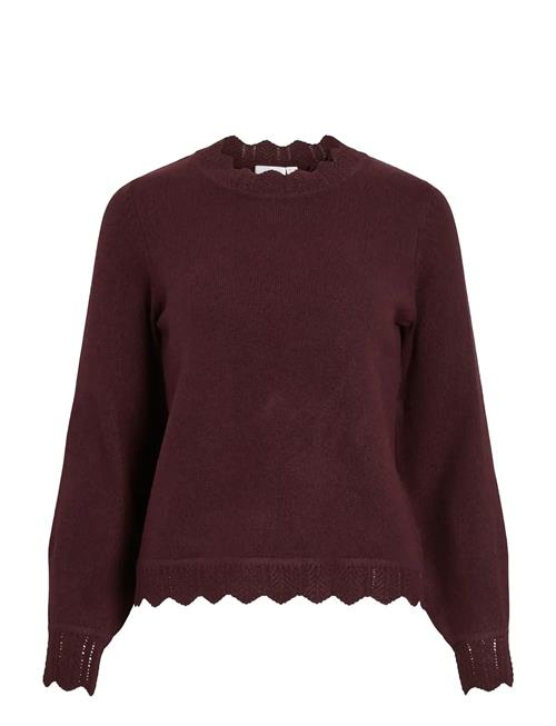 Vinikolina O-Neck L/S Knit Top - Noos Vila Brown