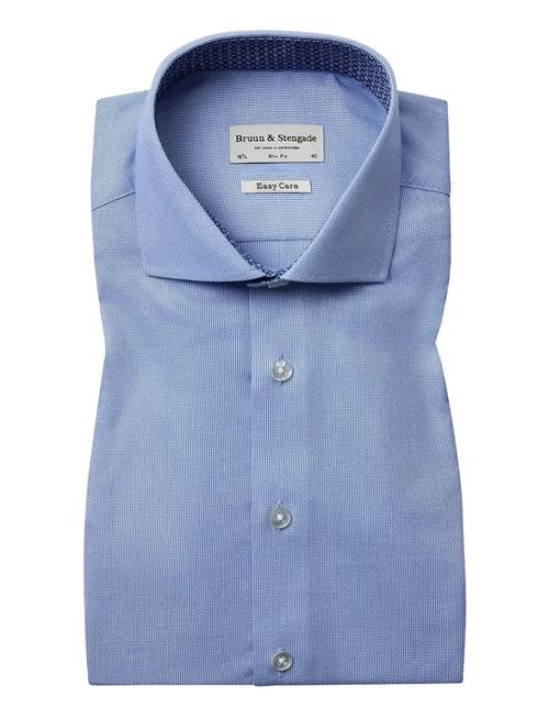 Bs Freeman Slim Fit Shirt Bruun & Stengade Blue