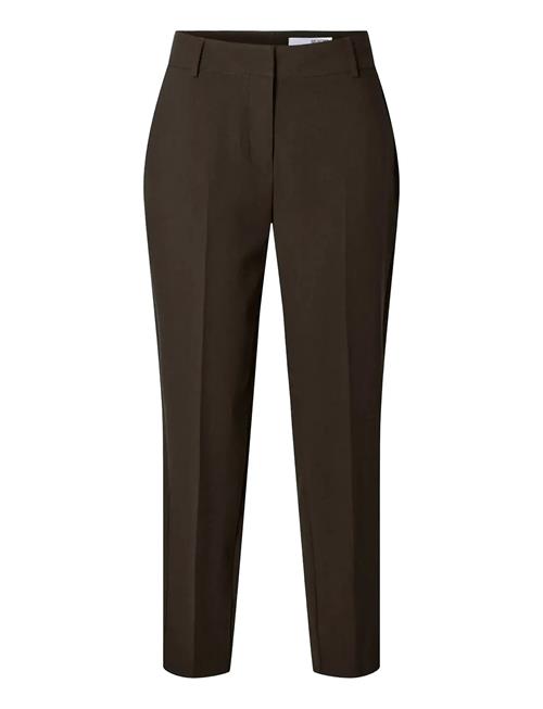 Slfrita-Ria Mw Cropped Pant Mel Noos Selected Brown