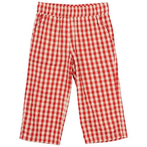 The New Siblings Nelly Løse Bukser Poppy Red Check Poppy Red Check 110 cm  Rød  110 cm  kvinde