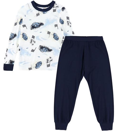 Joha Nattøj - 2 Delt - Bambus - Off White m. Print