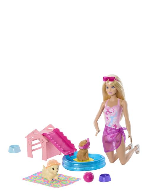 Barbie Pets Puppy Pool Party - Aloha Blonde Barbie Patterned