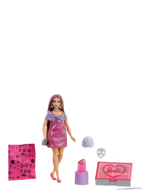 Barbie Reveal Party Unboxed Glam Party - Pink Curvy Doll Barbie Patterned