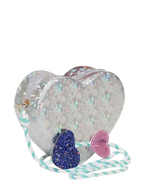 Cross Body Bag - Mega Sparkle Heart Enchanted Mimi & Lula Silver