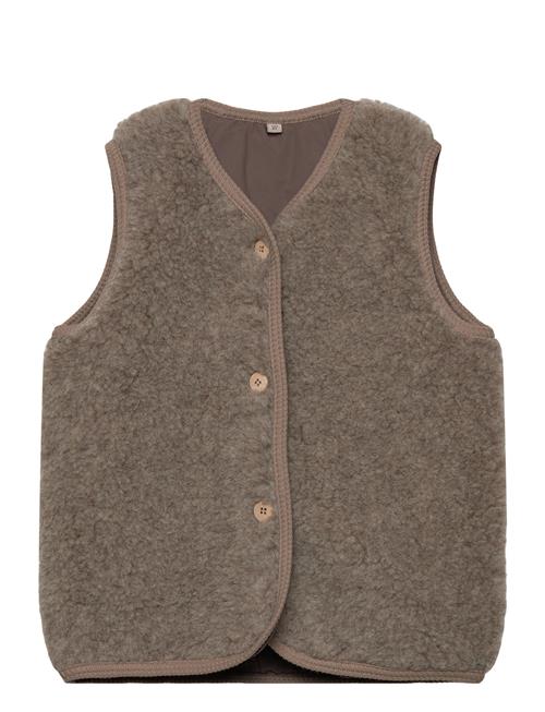 Vest Wool Teddy W. Lining Huttelihut Brown