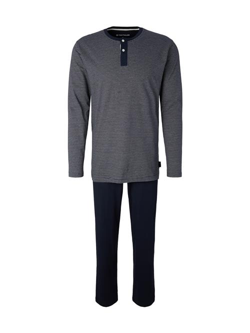 TOM TAILOR Pyjamas lang  marin / hvid