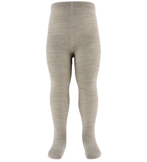 MP Strømpebukser - Uld/Bomuld - Beige Melange