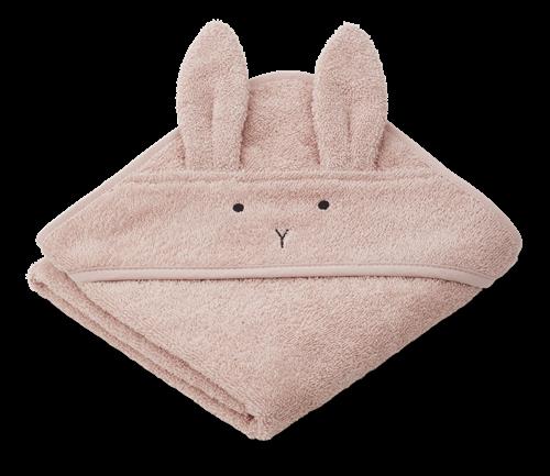 Liewood Albert Håndklæde Med Hætte Rabbit Rose  Rabbit Rose-One Size  Rød  One Size  unisex