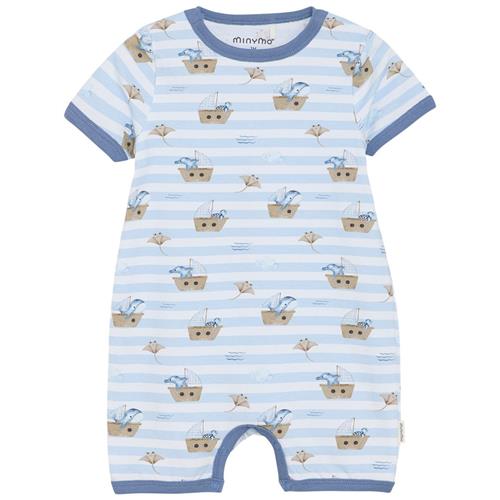 Minymo GOTS Heldragt Aop Skyway 86 cm  Blå  86 cm  mand