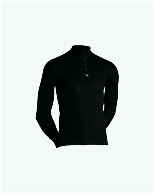 Trøje m. lynlås | Sort