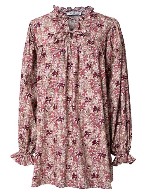 NA-KD Blusekjole  creme / lysegul / pink / vinrød