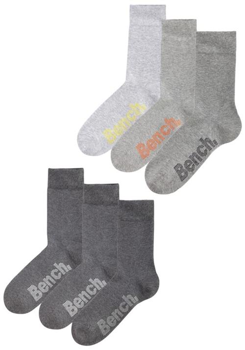 BENCH Sokker  gul / antracit / grå-meleret / orange