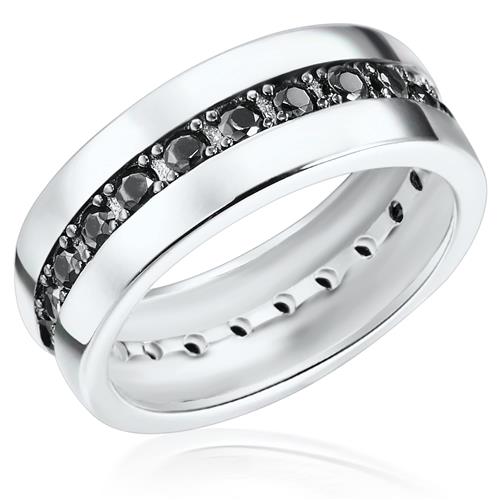 Rafaela Donata Ring  sort / sølv