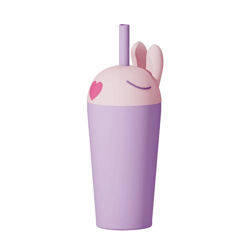 Asobu Bestie Sippy Isoleret Krus Med Sugerør Bunny  Pink-Onesize  Lyserød  One Size 3+ Years unisex