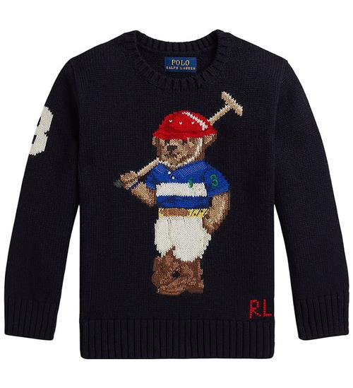 Polo Ralph Lauren Bluse - Strik - RL Navy m. Bamse