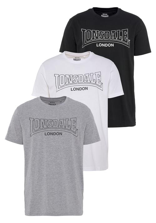 LONSDALE Bluser & t-shirts 'Beanley'  grå / sort / hvid