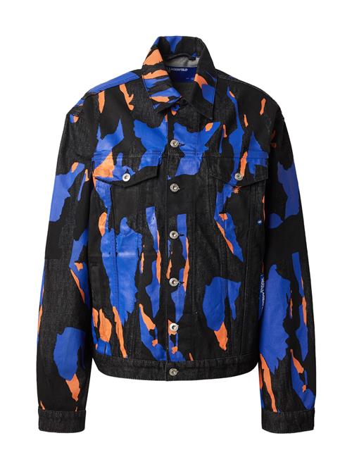 KARL LAGERFELD JEANS Overgangsjakke  royalblå / orange / sort / hvid
