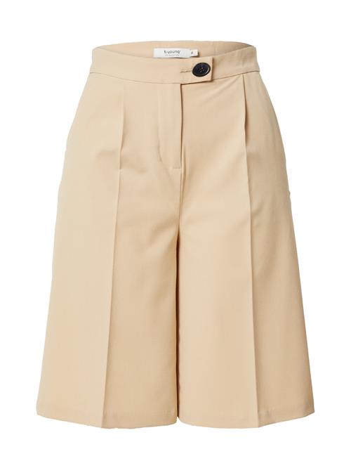 b.young Bukser med fals 'Bydanta'  beige