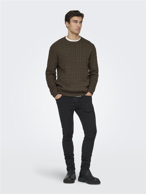 ONSLOUI REG 12 CABEL CREW KNIT NOOS