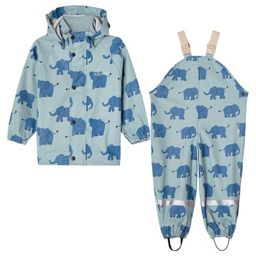 Kuling San Marino Uforet Regnsæt Sky Blue Elephant 86/92 cm Rain Blå  86/92 cm  unisex