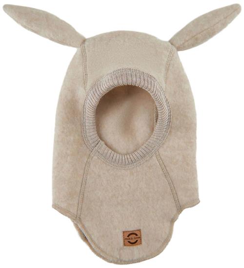 Mikk-Line Elefanthue - Uld - 1-lags - Melange Offwhite m. Ører