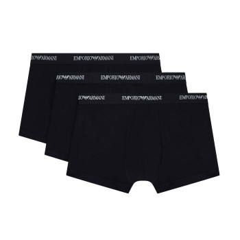 Emporio Armani Armani Stretch Jersey Boxer Briefs 3P Sort bomuld Small Herre