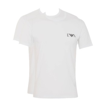 Emporio Armani Armani Stretch Jersey Fitted T-Shirts 2P Hvid bomuld X-Large Herre