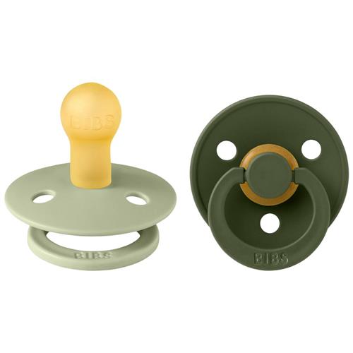 BIBS Colour 2-pak Runde Latex-sutter Sage Hunter Green  Sage Hunter Green 18+ Months Latex Grøn  18+ måneder  unisex