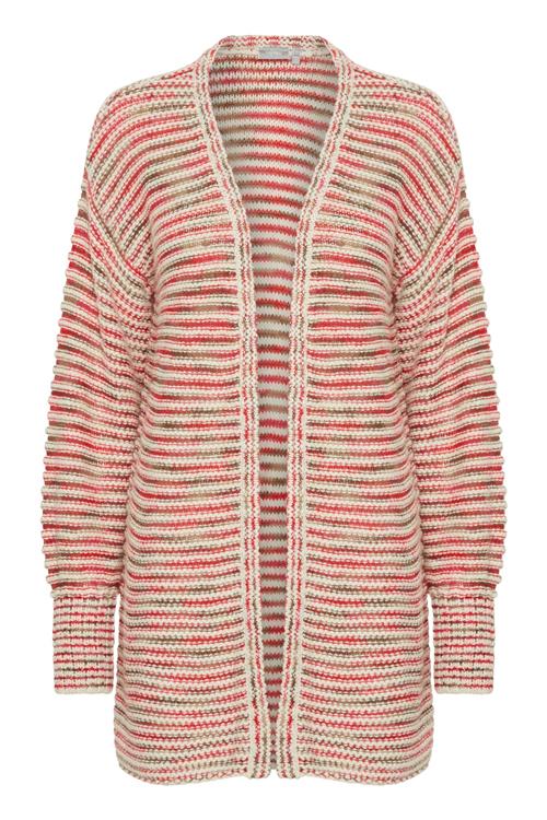 Fransa Cardigan 'Lea'  beige / grøn / rød