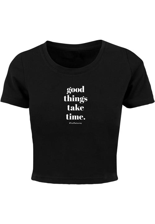 Merchcode Shirts 'Good Things Take Time'  sort / hvid