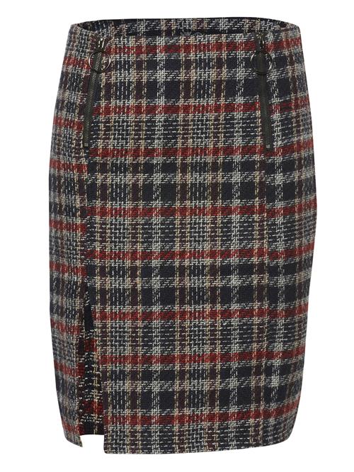 KOROSHI Nederdel  beige / navy / rubinrød / naturhvid