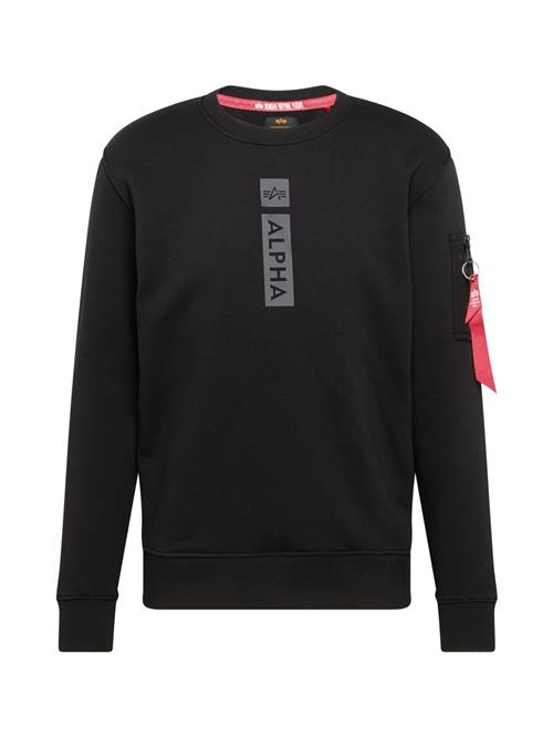 ALPHA INDUSTRIES Sweatshirt  grå / rød / sort