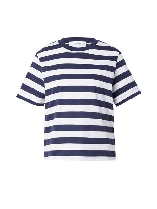 SELECTED Shirts 'ESSENTIAL'  marin / hvid