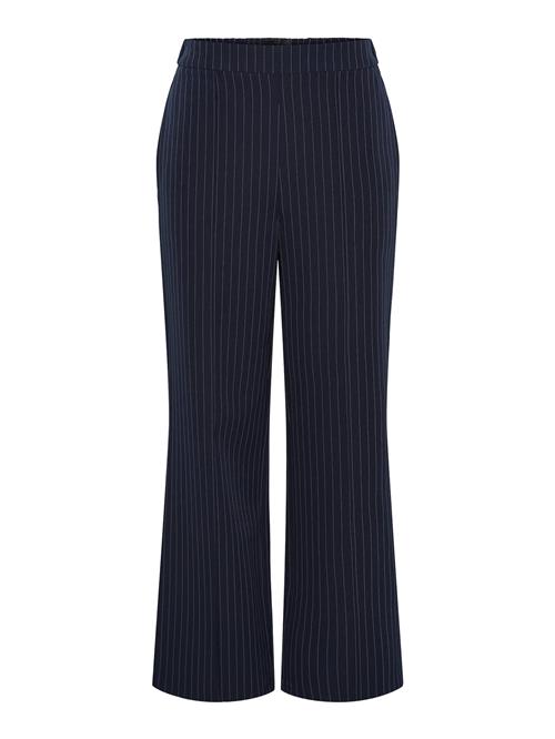 PIECES Bukser med lægfolder 'BOZZY'  navy / hvid