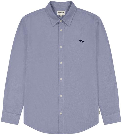 WRANGLER Skjorte 'LS SHIRT'  blå-meleret
