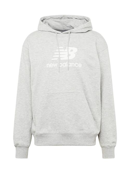 new balance Sweatshirt 'ESSENTIALS'  lysegrå / hvid