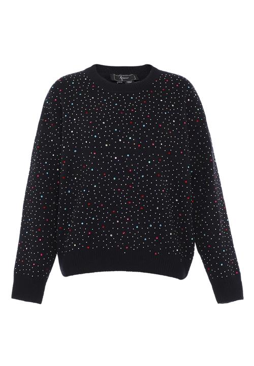 faina Pullover  lyseblå / rød / sort / sølv