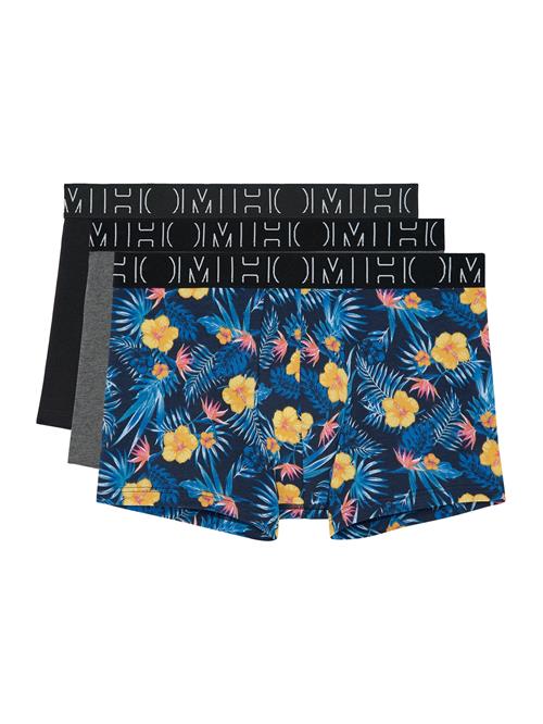 HOM Boksershorts 'Gino'  blå / lysegul / grå / sort