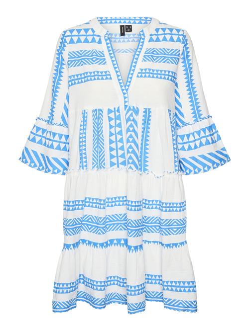 VERO MODA Blusekjole 'VMDicthe'  azur / hvid