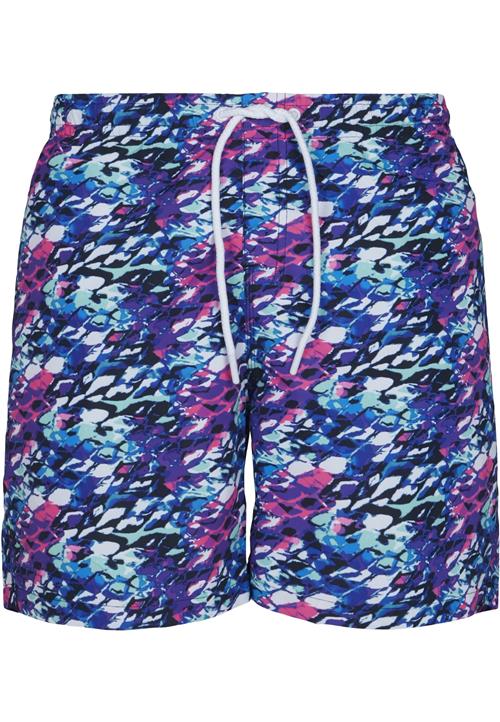 Urban Classics Badeshorts  blå / mint / fuchsia / hvid