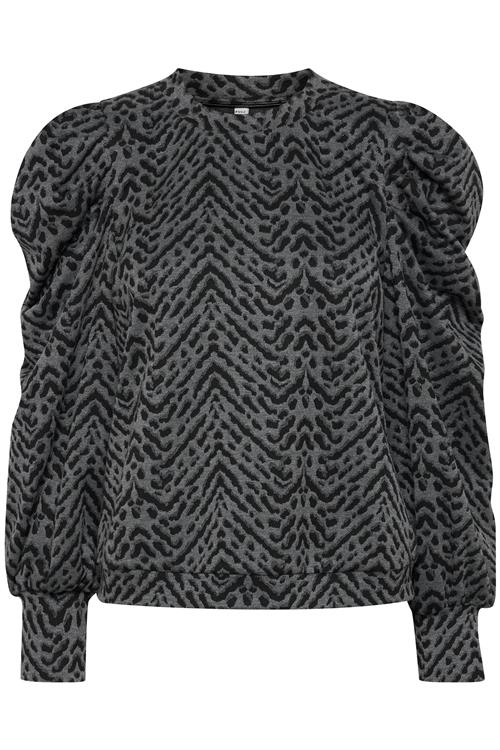 PULZ Jeans Shirts 'DUNNE'  grå / sort