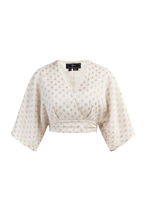 faina Bluse 'Minya'  guld / sølv / uldhvid