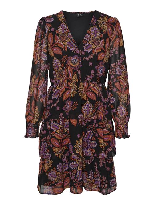 VERO MODA Kjole 'Kara'  gul / lyselilla / orange / sort