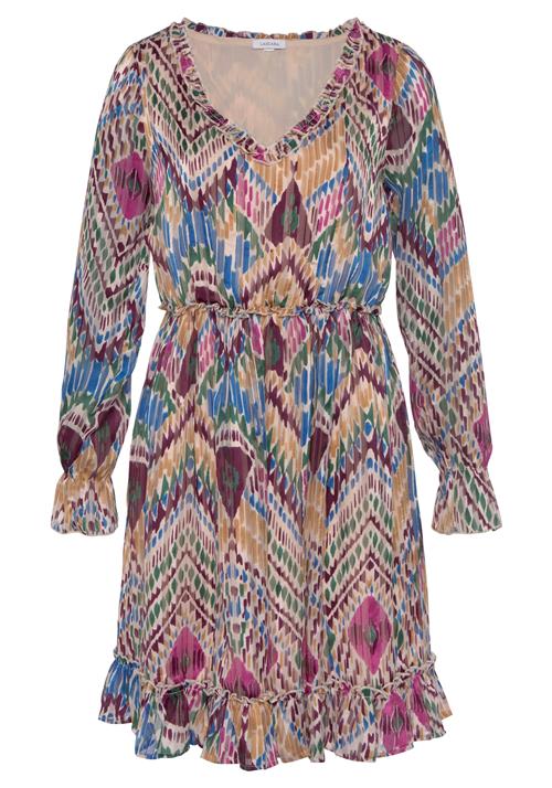 LASCANA Kjole  blå / sennep / lilla