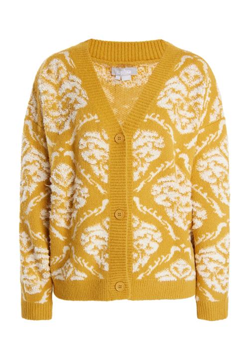 Usha Cardigan  curry / hvid