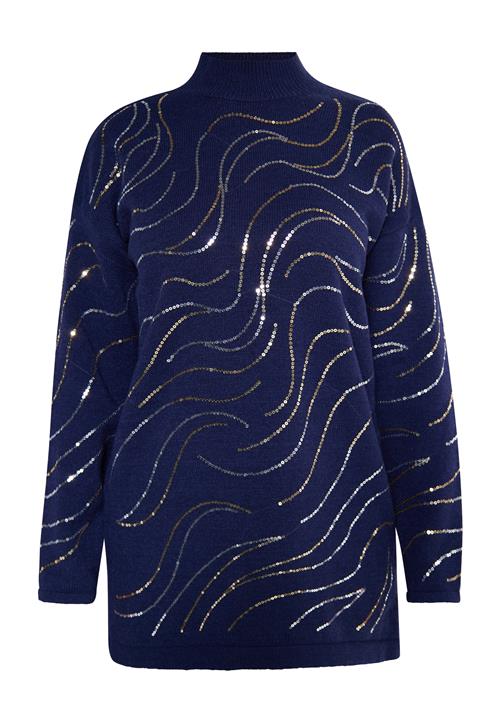 usha BLACK LABEL Pullover  marin / guld / sølv