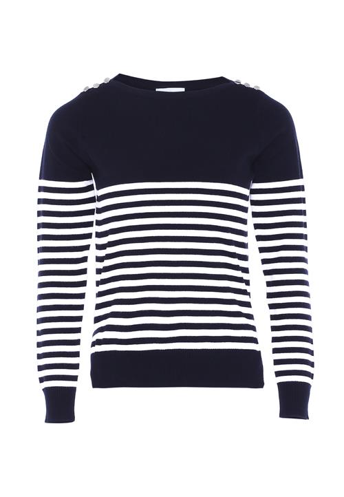 usha BLUE LABEL Pullover  marin / hvid