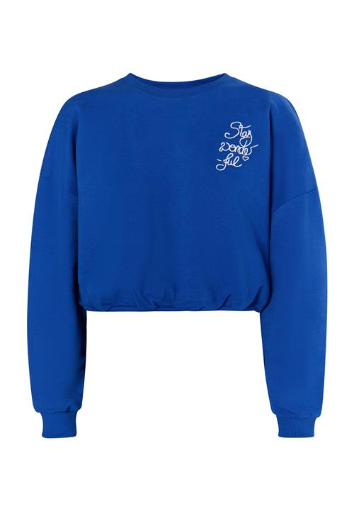 MYMO Sweatshirt 'Keepsudry'  royalblå / hvid