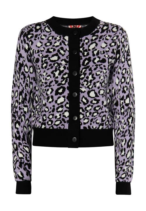 myMo ROCKS Cardigan 'Blonda'  lilla / sort / hvid