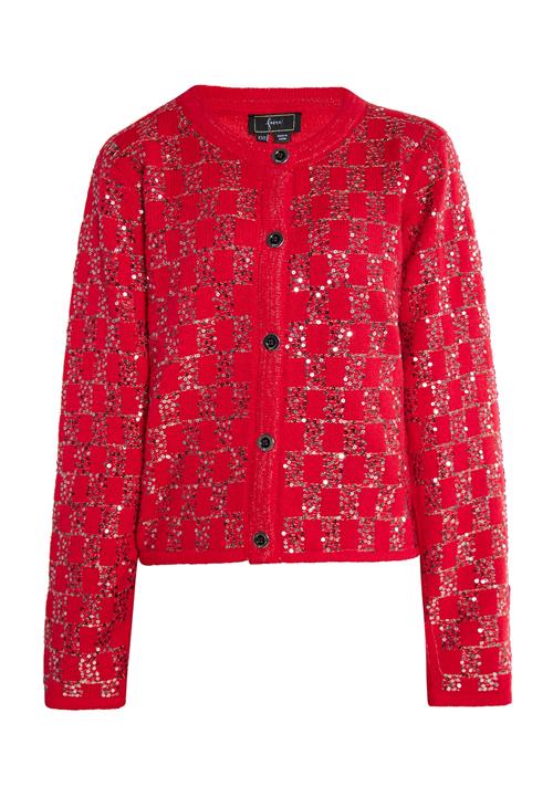 faina Cardigan  rød / sølv